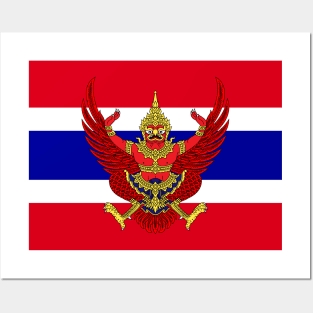 Thailand coat of arms flag Posters and Art